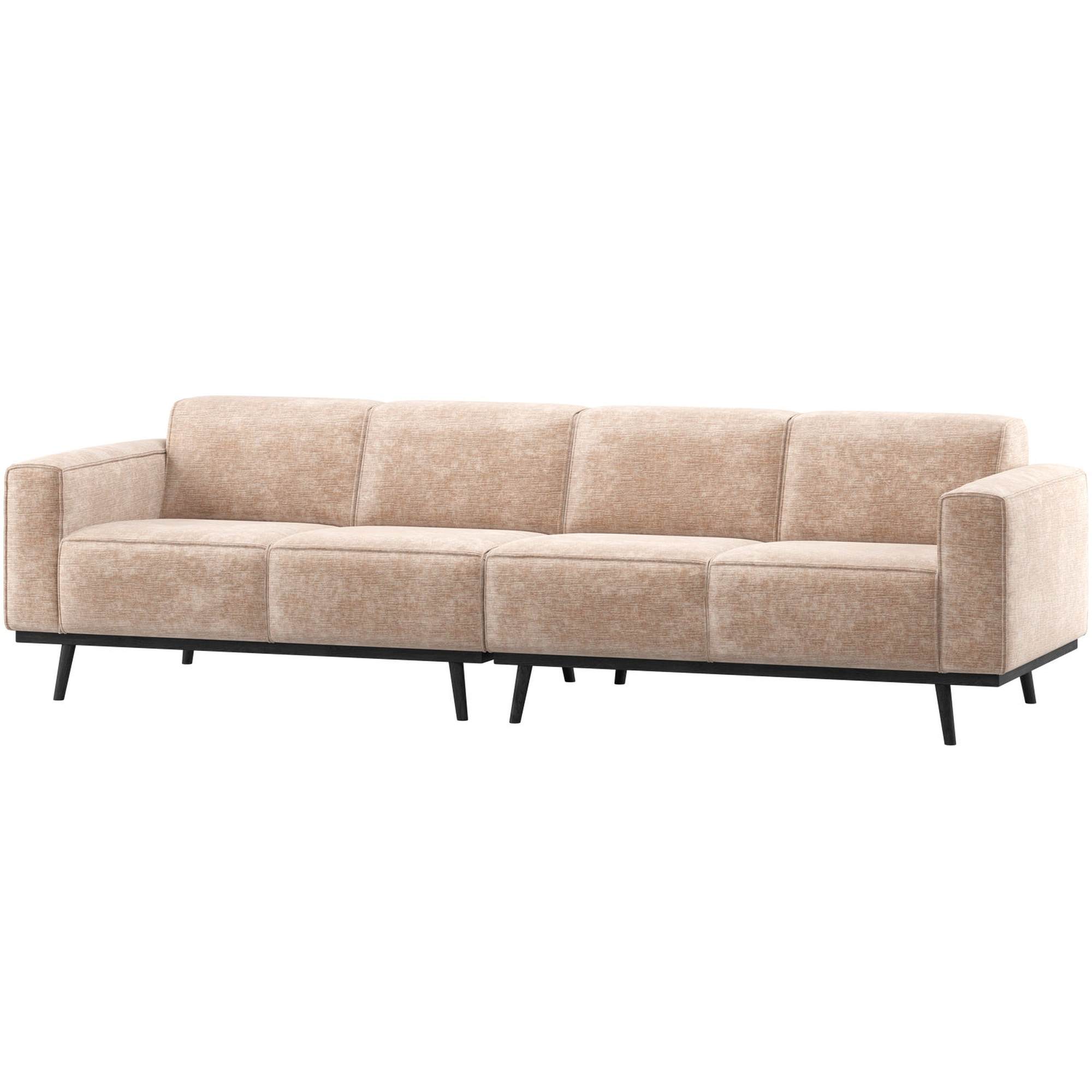 Sofa Statement 4-Sitzer 280 cm - Chenille-Samt, Natur