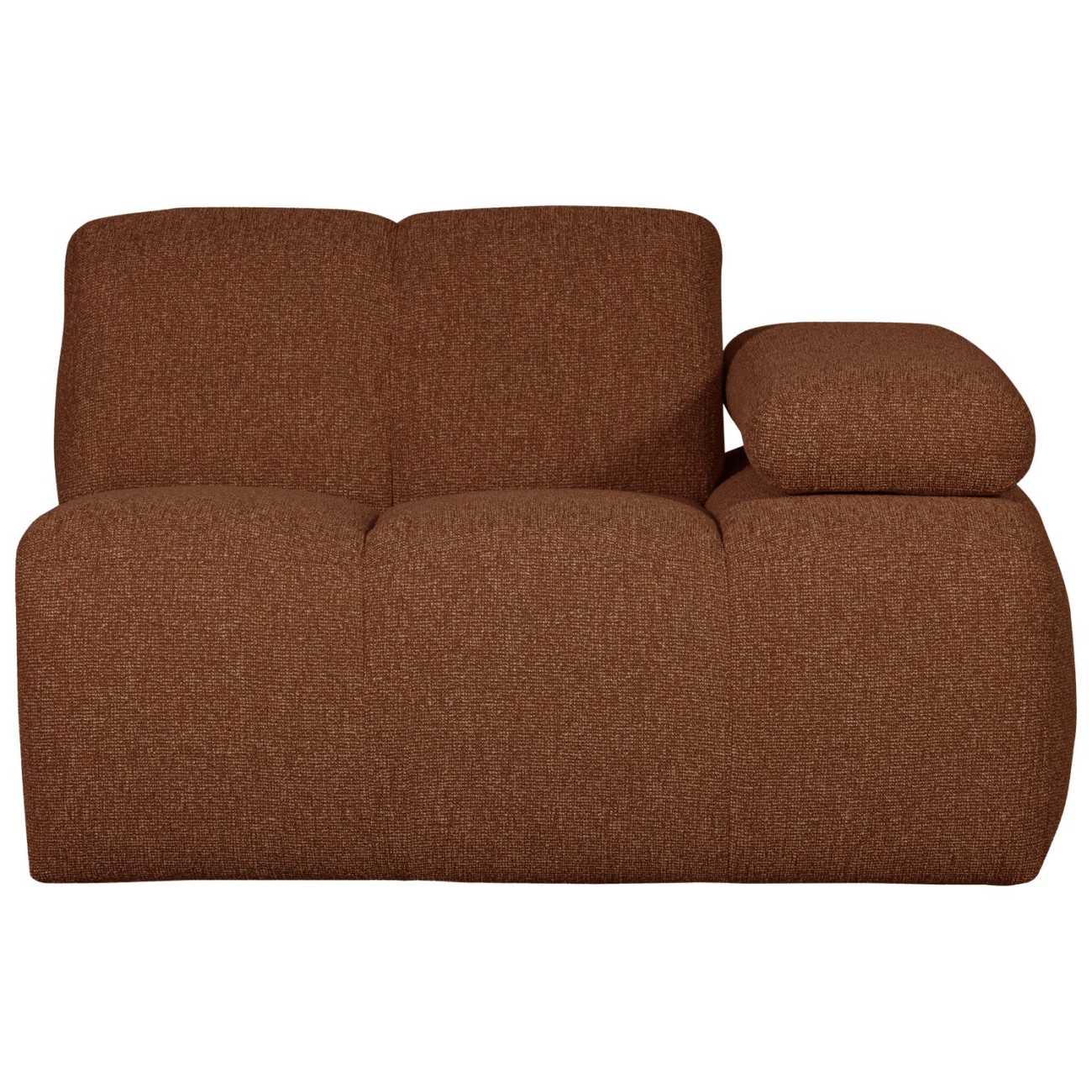 Modulsofa Mojo Boucle 1er Arm-Rechts, Rostbraun