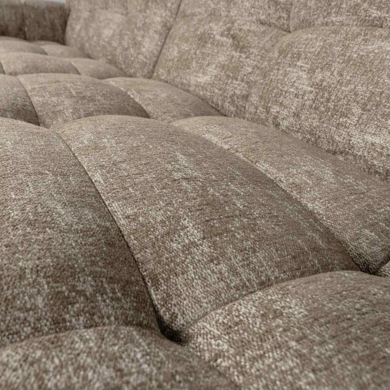 Sofa Timor aus Chenille-Stoff, Natur