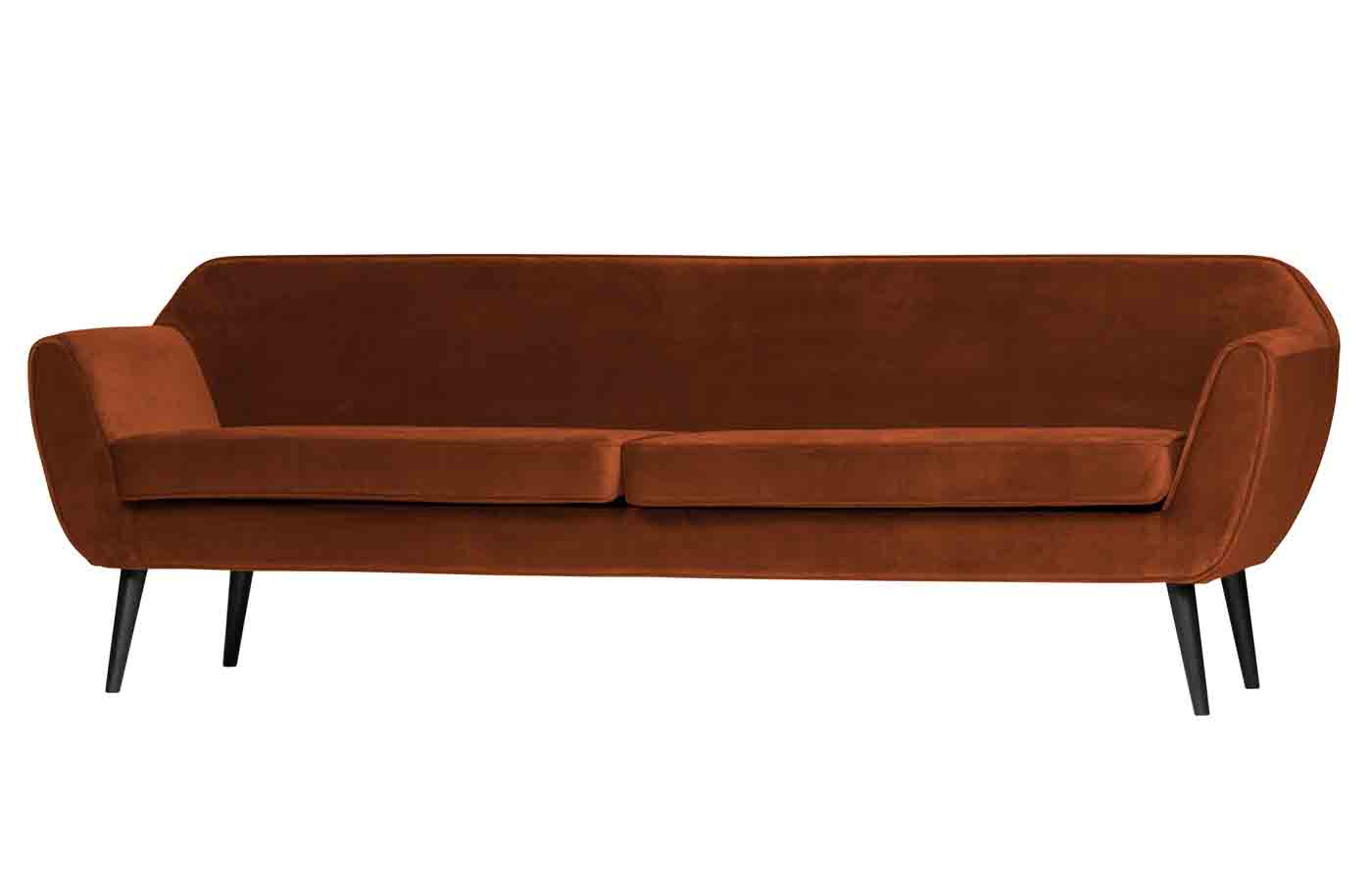 Sofa Rocco Samt, 230cm Rost