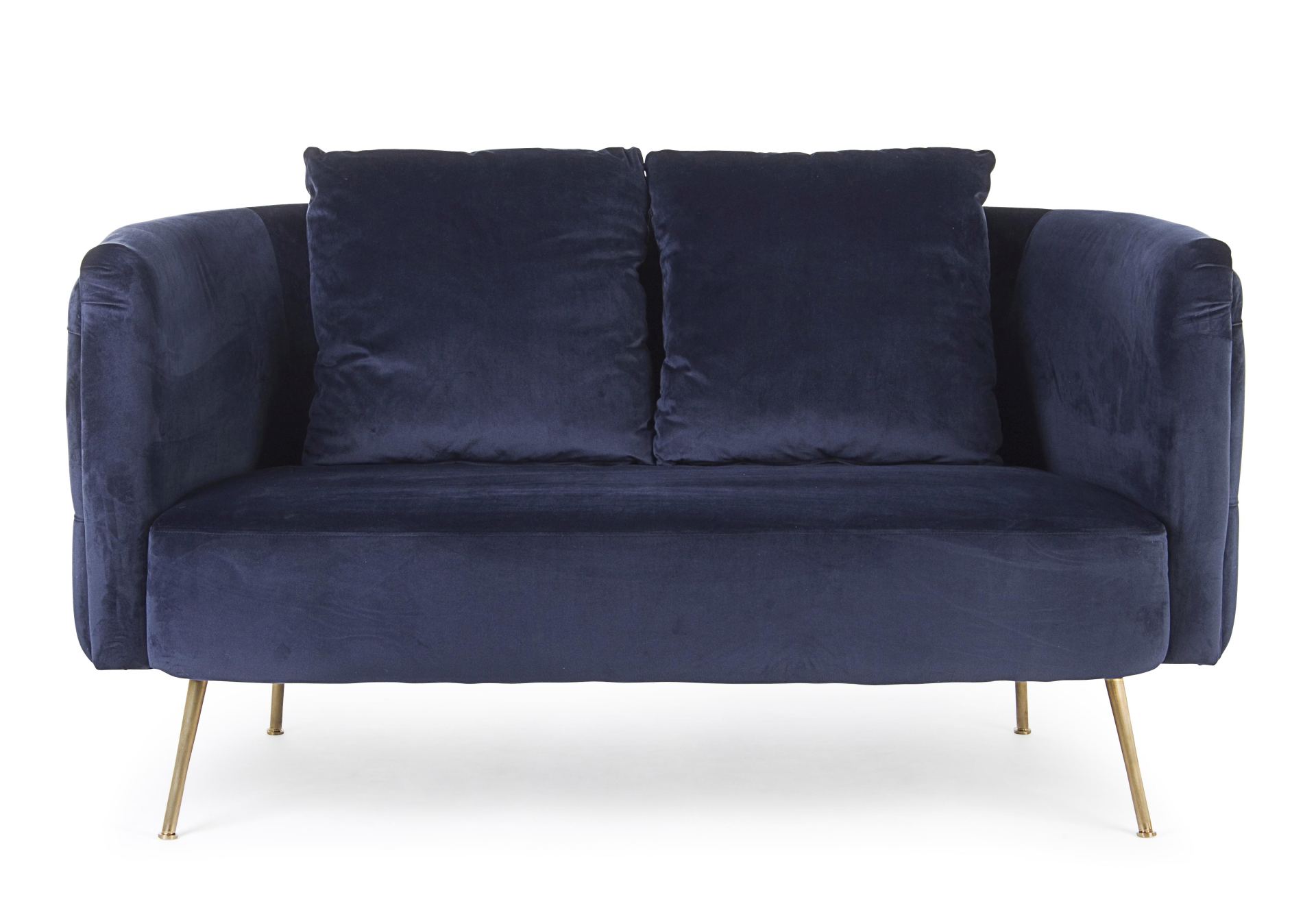 2-Sitzer Sofa Tenbury in Samt-Optik, Blau