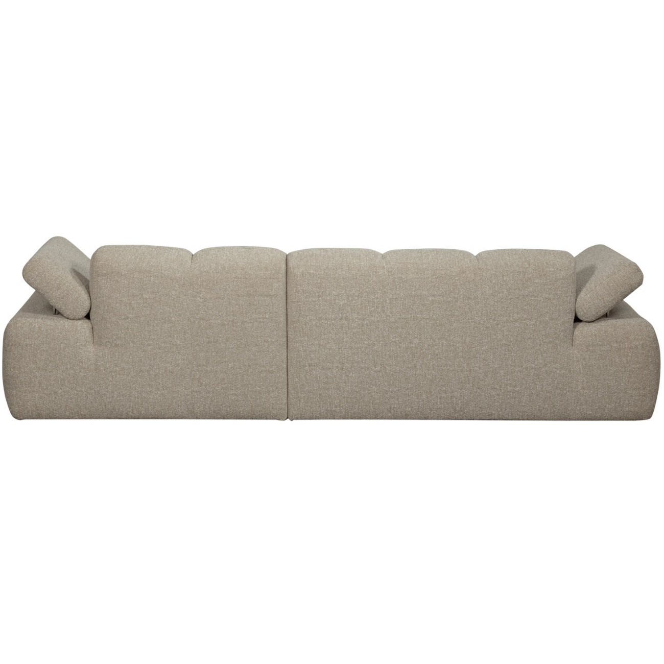 Chaiselongue Mojo aus Boucle-Stoff Rechts, Beige