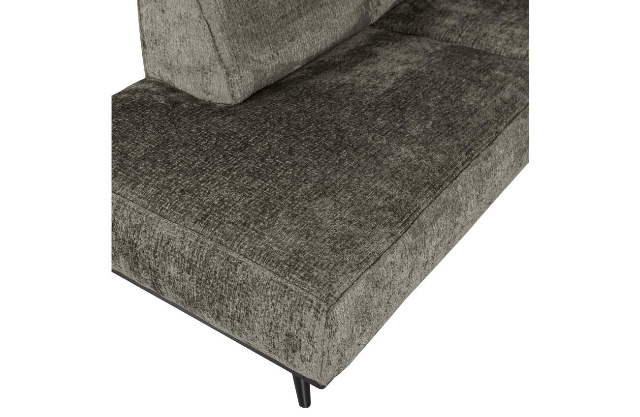 Ecksofa Statement aus Struktursamt Links, Frost