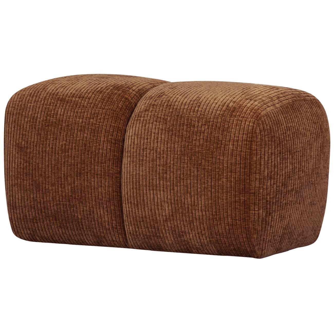 Hocker Mojo aus Flachcord, Rostbraun