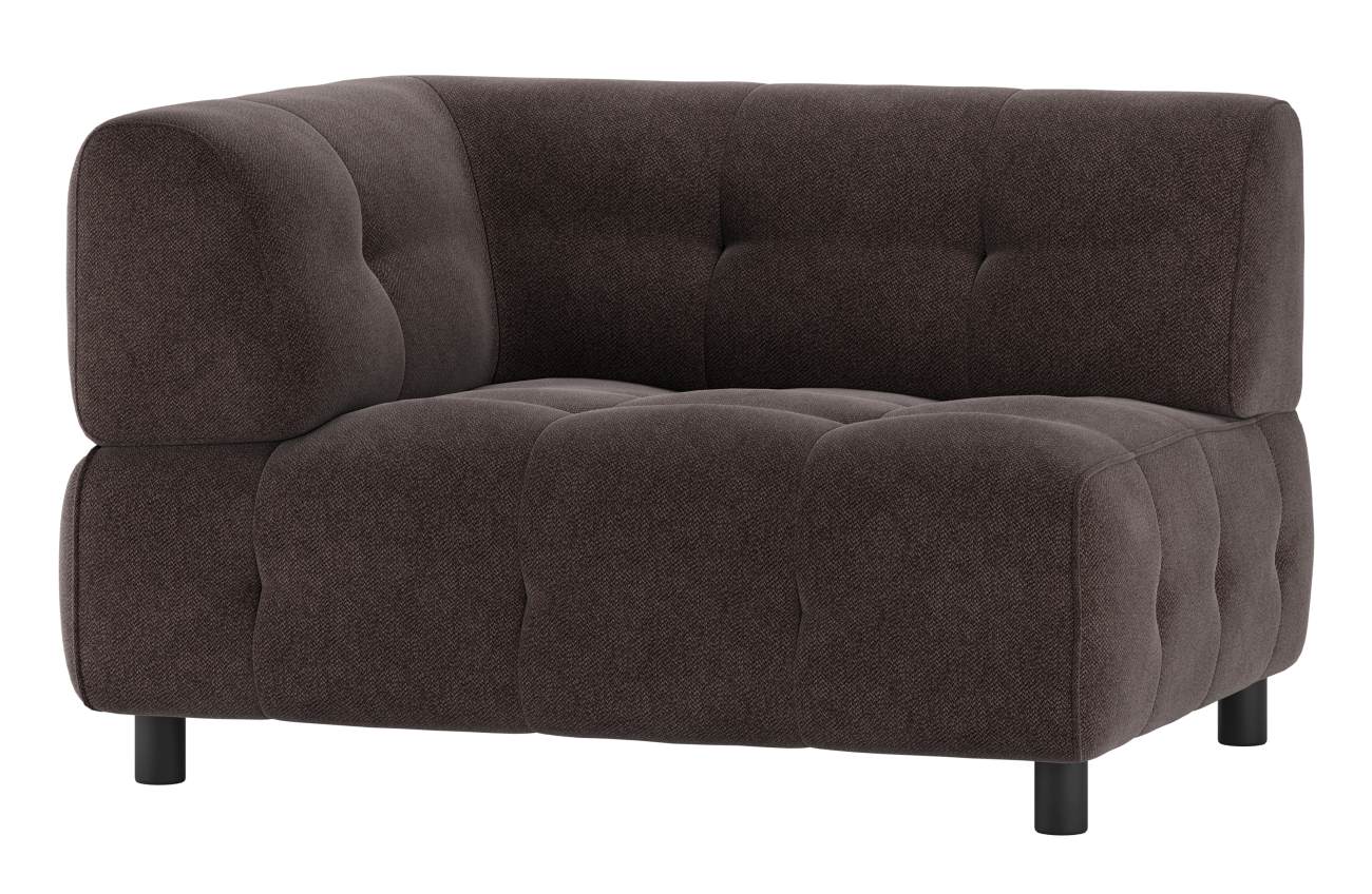 Modulsofa Louis aus gewebten Stoff Links, Braun