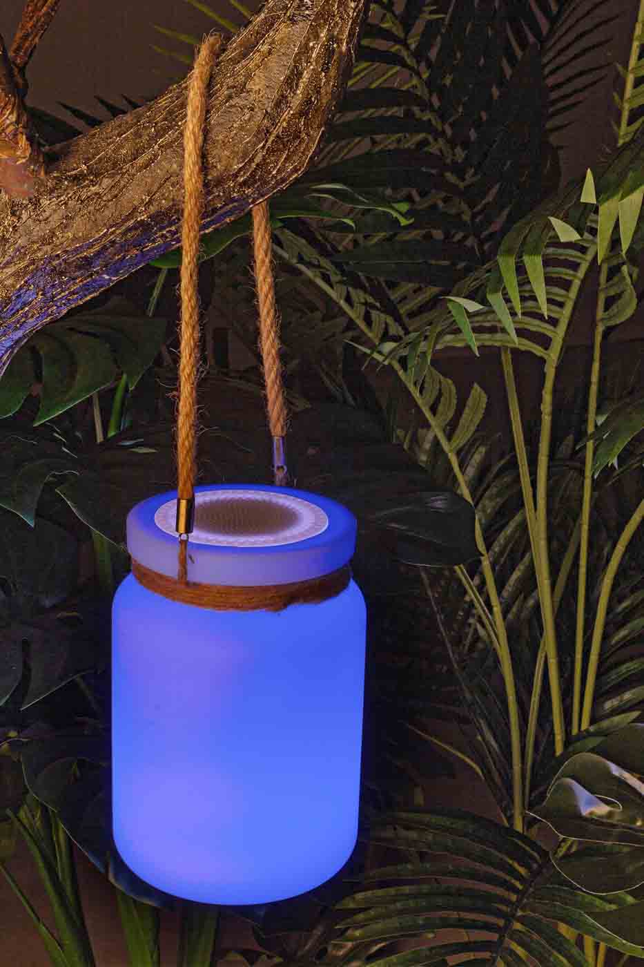 Outdoor-Lampe Rope aus Kunststoff mit Lautsprecher