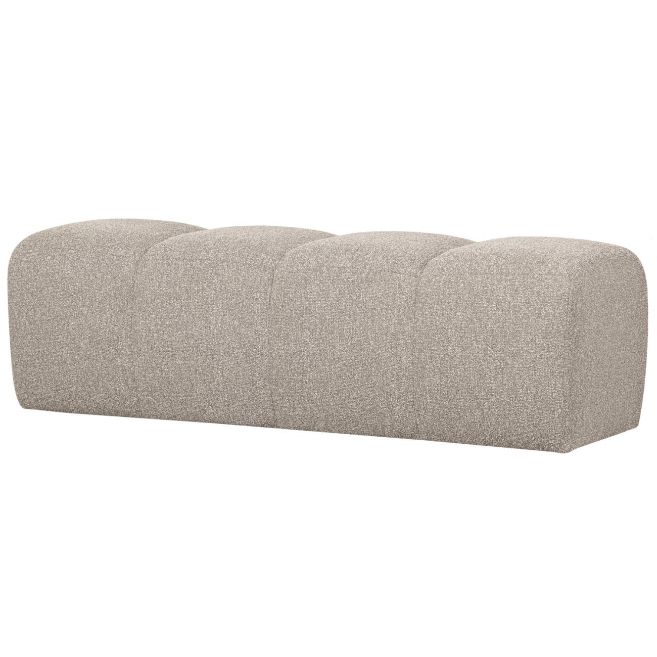 Bank Mojo aus Boucle-Stoff 160 cm, Beige