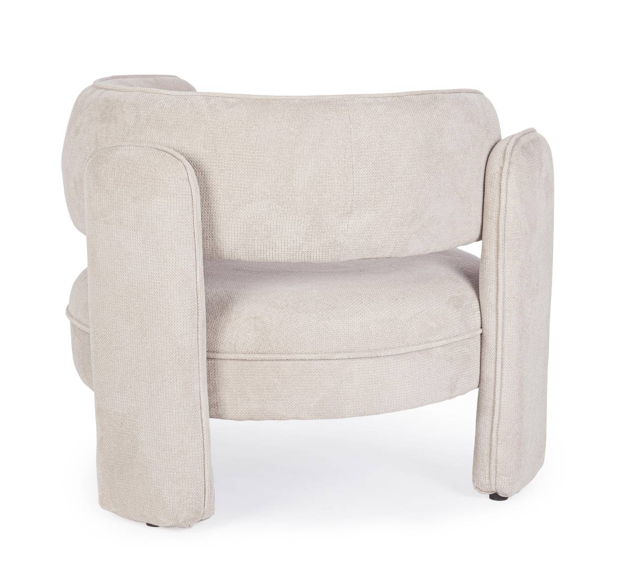 Sessel Aisha aus Stoff, Beige