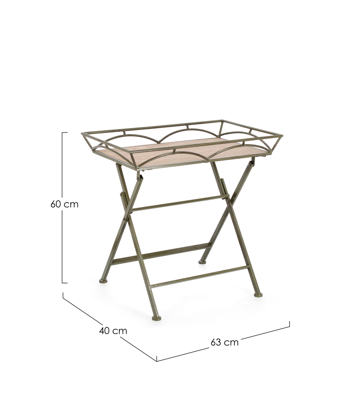 Beistelltisch Guenda aus Metall, Grün