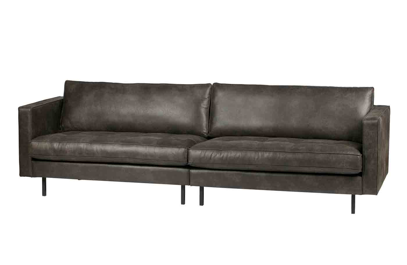 Rodeo Classic Sofa 3 Sitzer Lederoptik, Schwarz