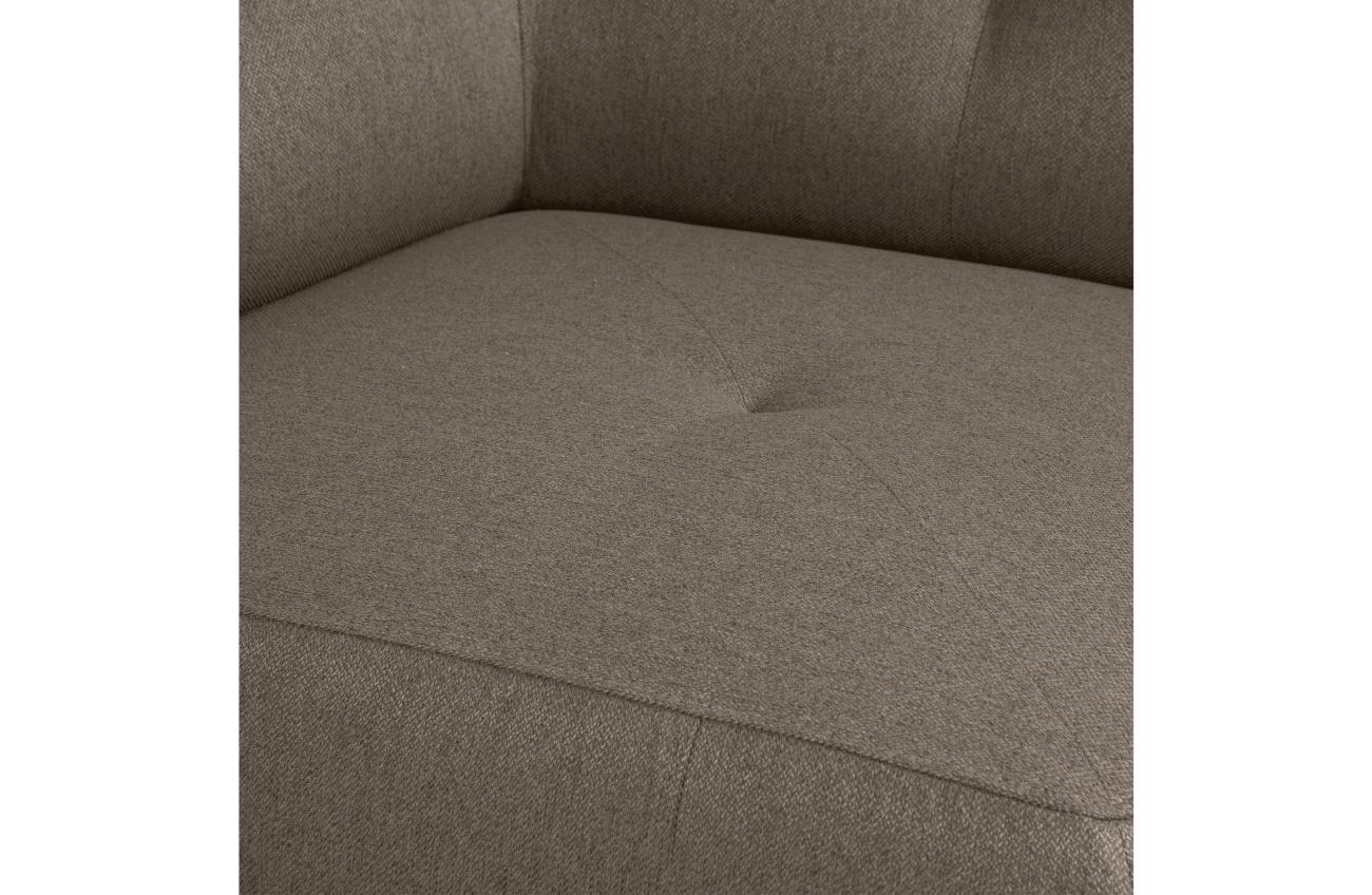 Modulsofa Louis Eck-Element aus gewebten Stoff, Taupe