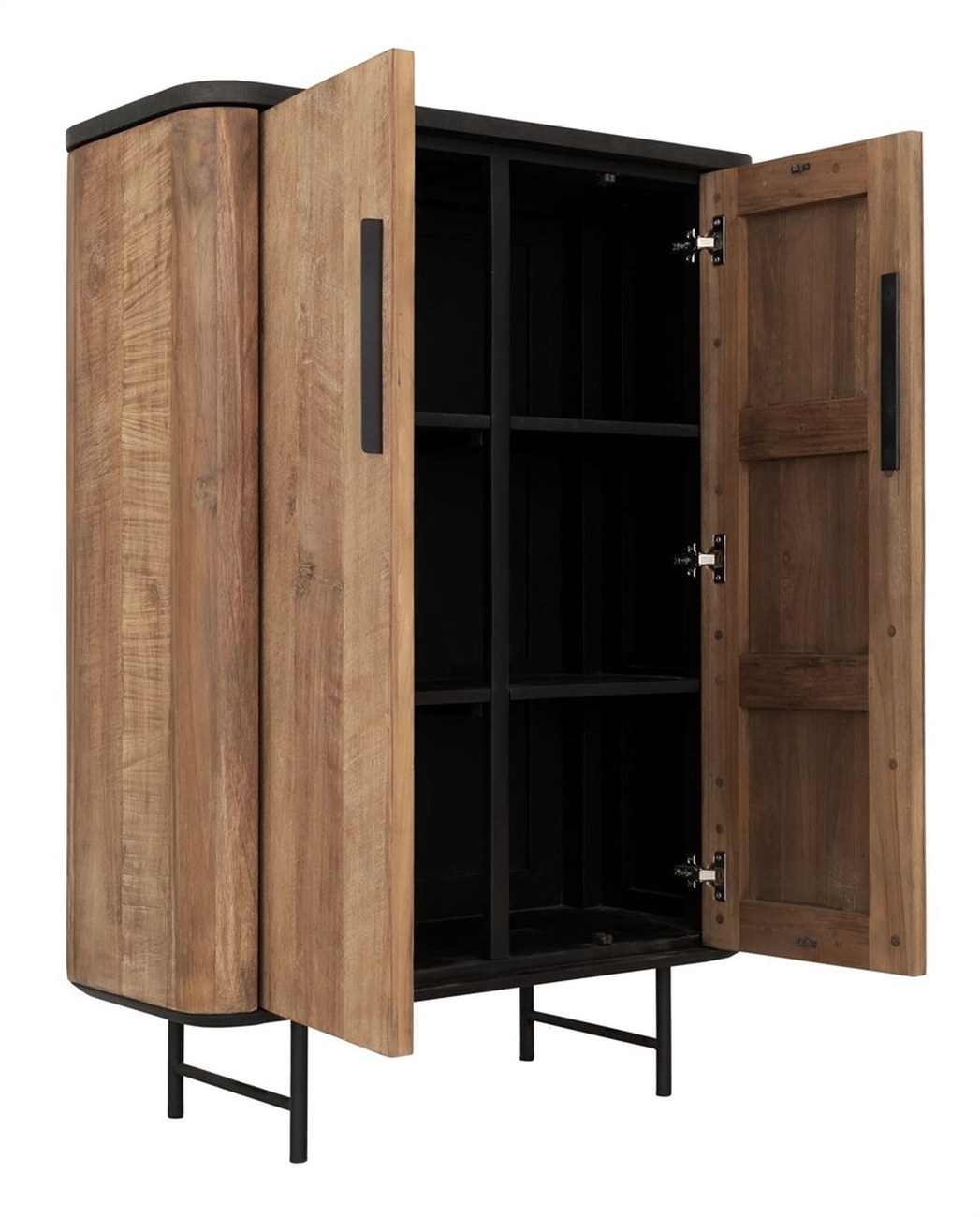 Highboard Soho aus recyceltem Teakholz, 90 cm