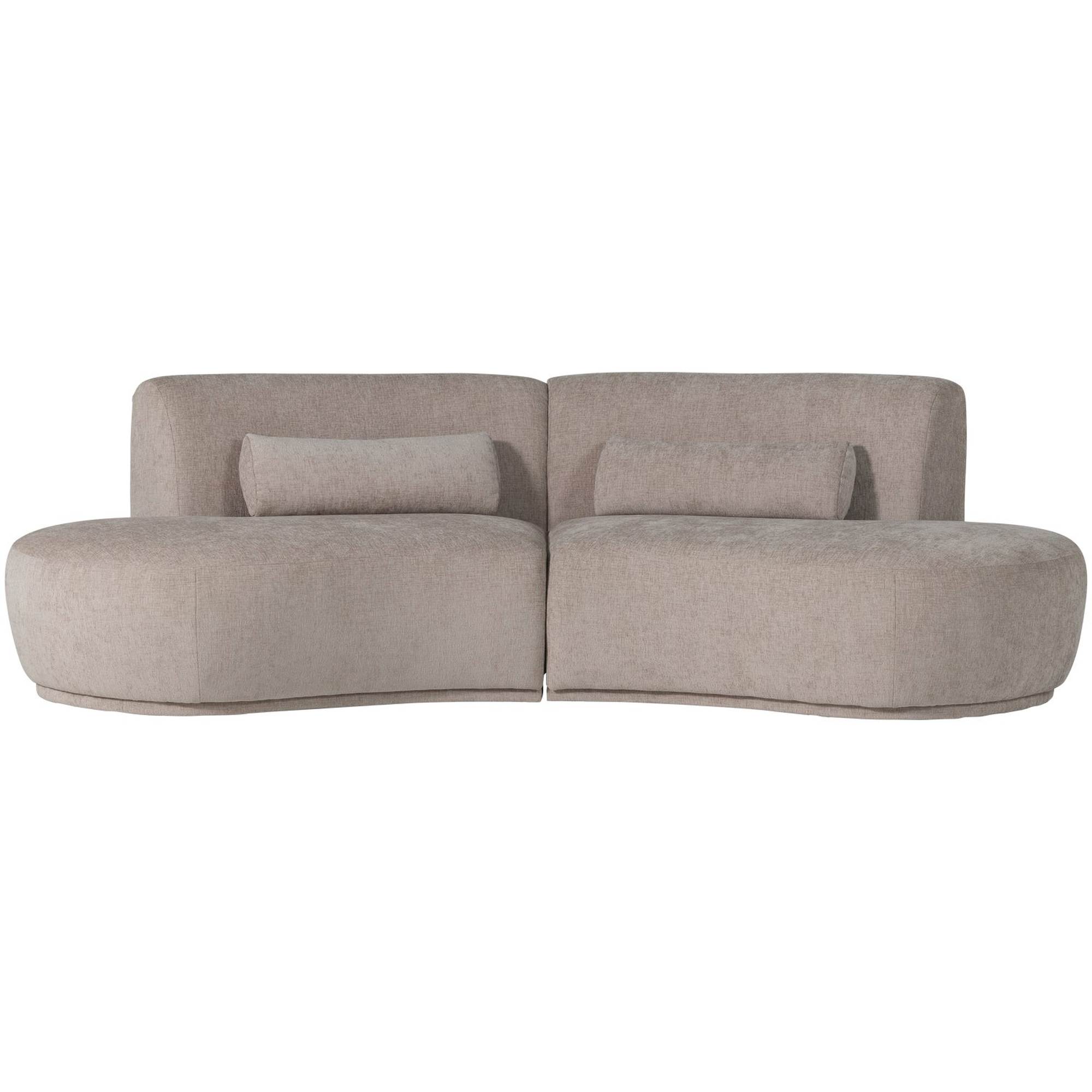 Sofa Batavier 4-Sitzer Halbrund - Webstoff, Sand