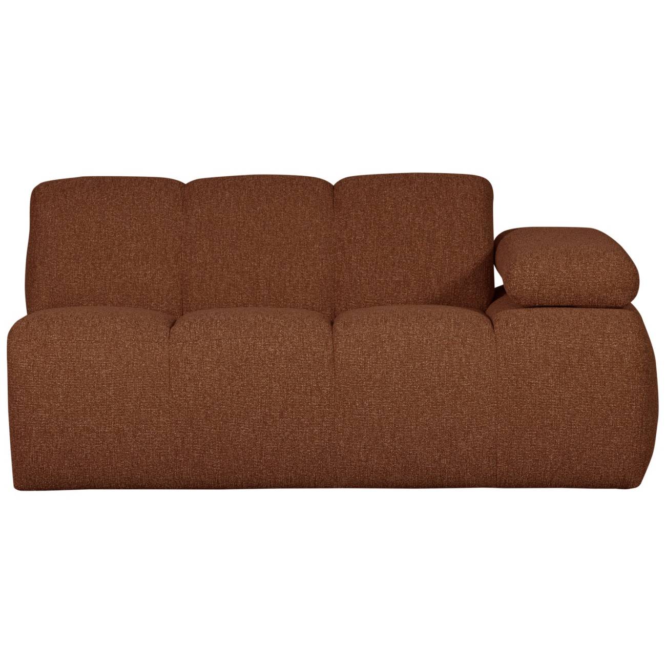 Modulsofa Mojo Boucle 1,5er Arm-Rechts, Rostbraun