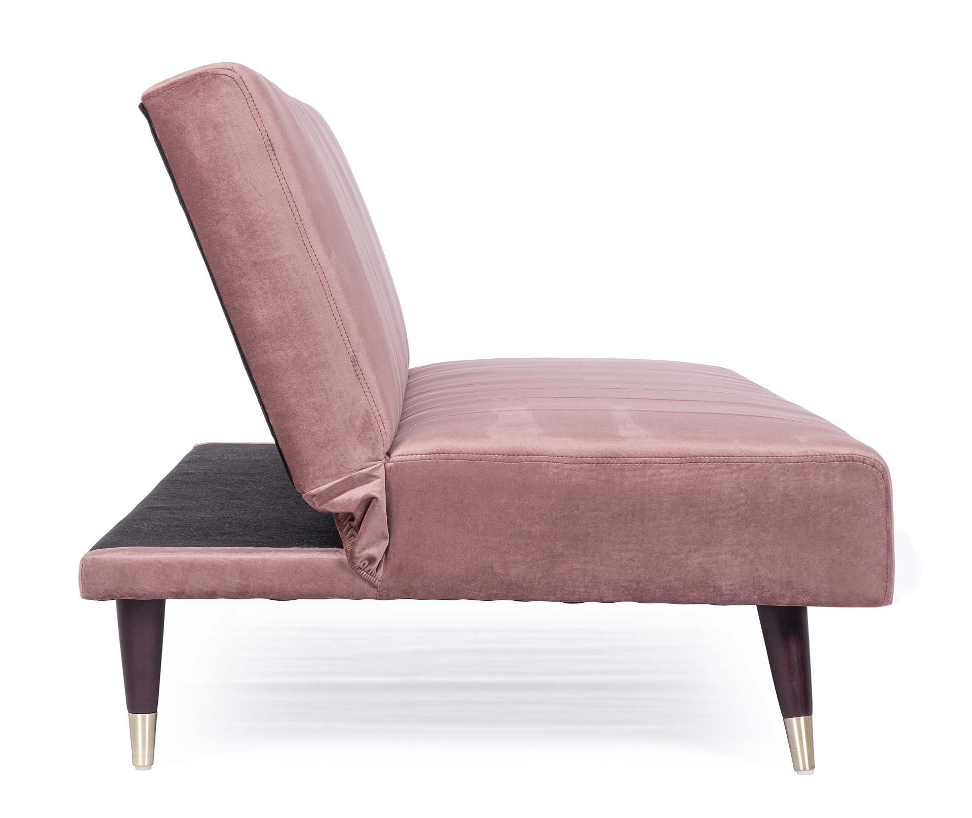 Schlafsofa Alma aus Samt, Rosa