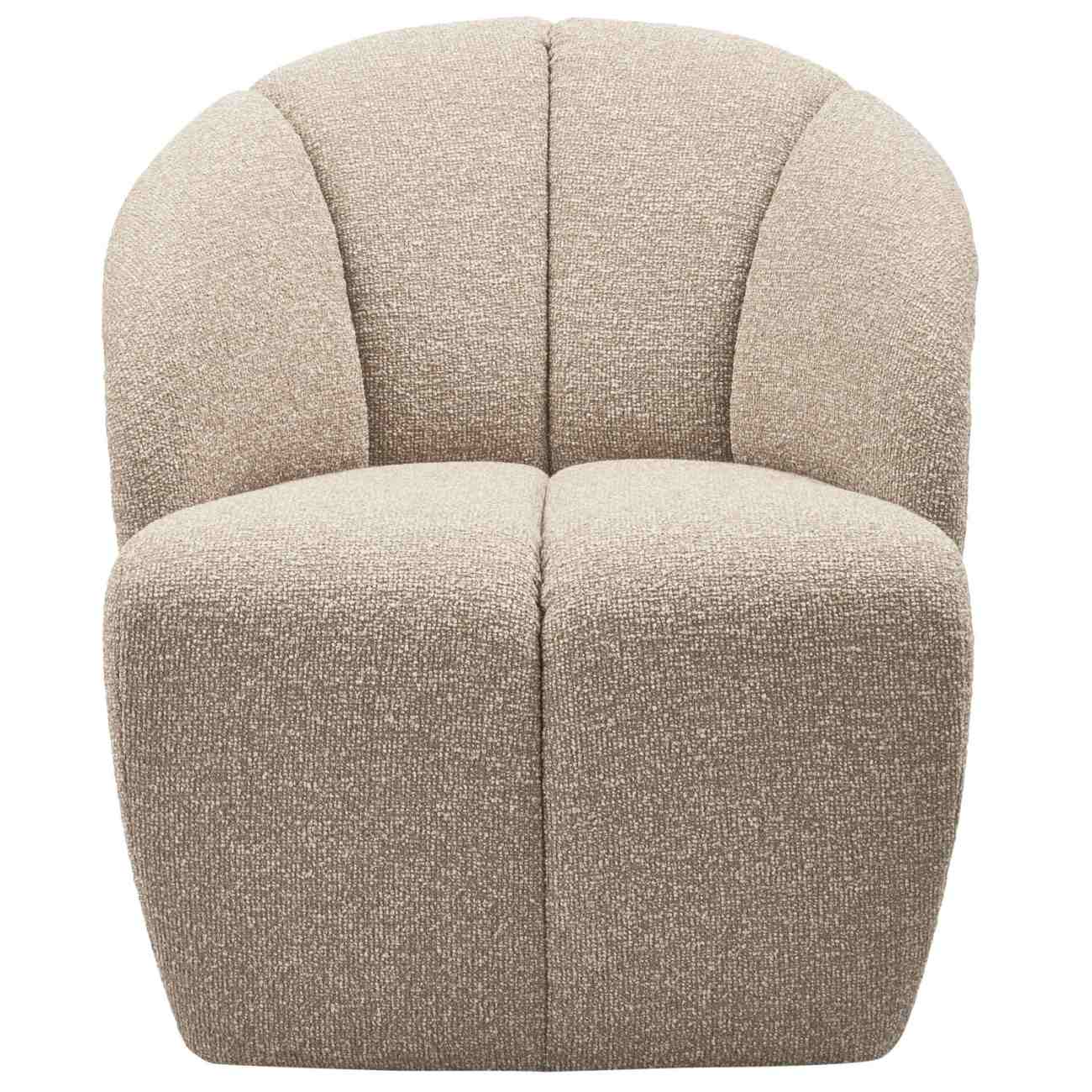 Drehsessel Mojo aus Boucle-Stoff, Beige