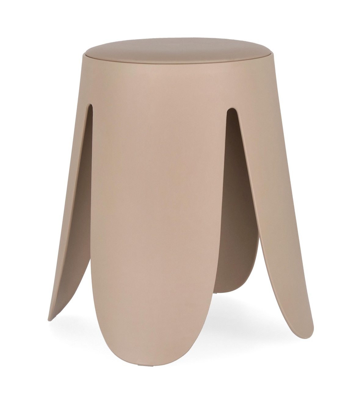 Hocker Imogen aus Kunstleder, Taupe