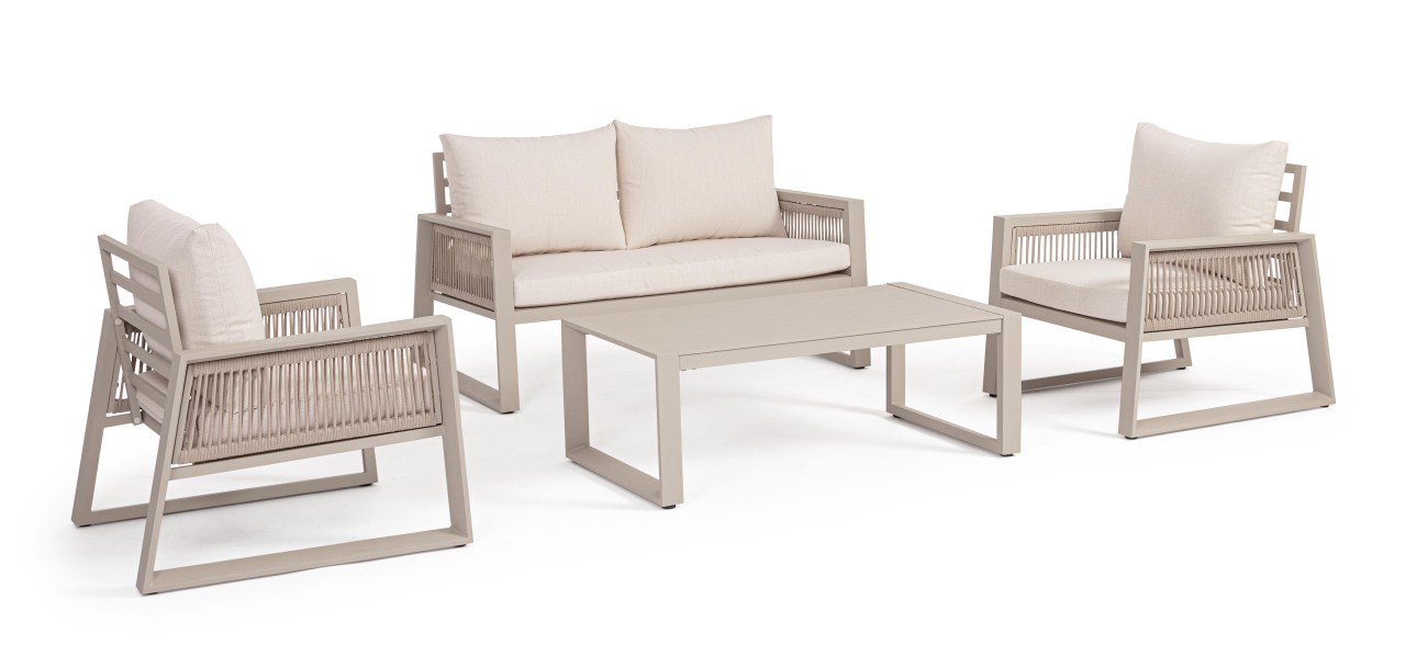 Garten-Set Captiva 4er Gruppe, Taupe