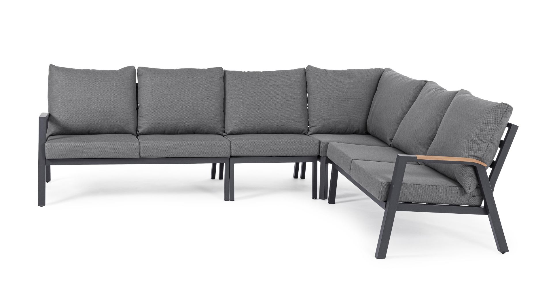 Gartensofa Jacob aus Aluminium, Anthrazit