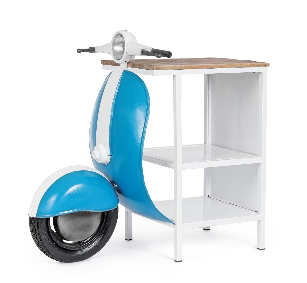 Regal Vespa aus Metall, Blau