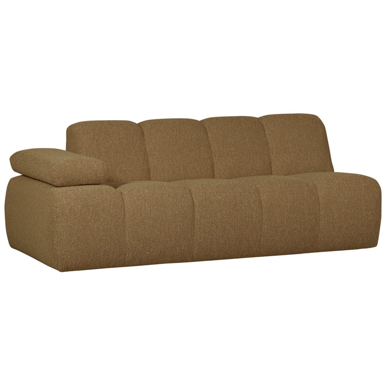 Modulsofa Mojo Boucle 2er Arm-Links, Gelb/Braun