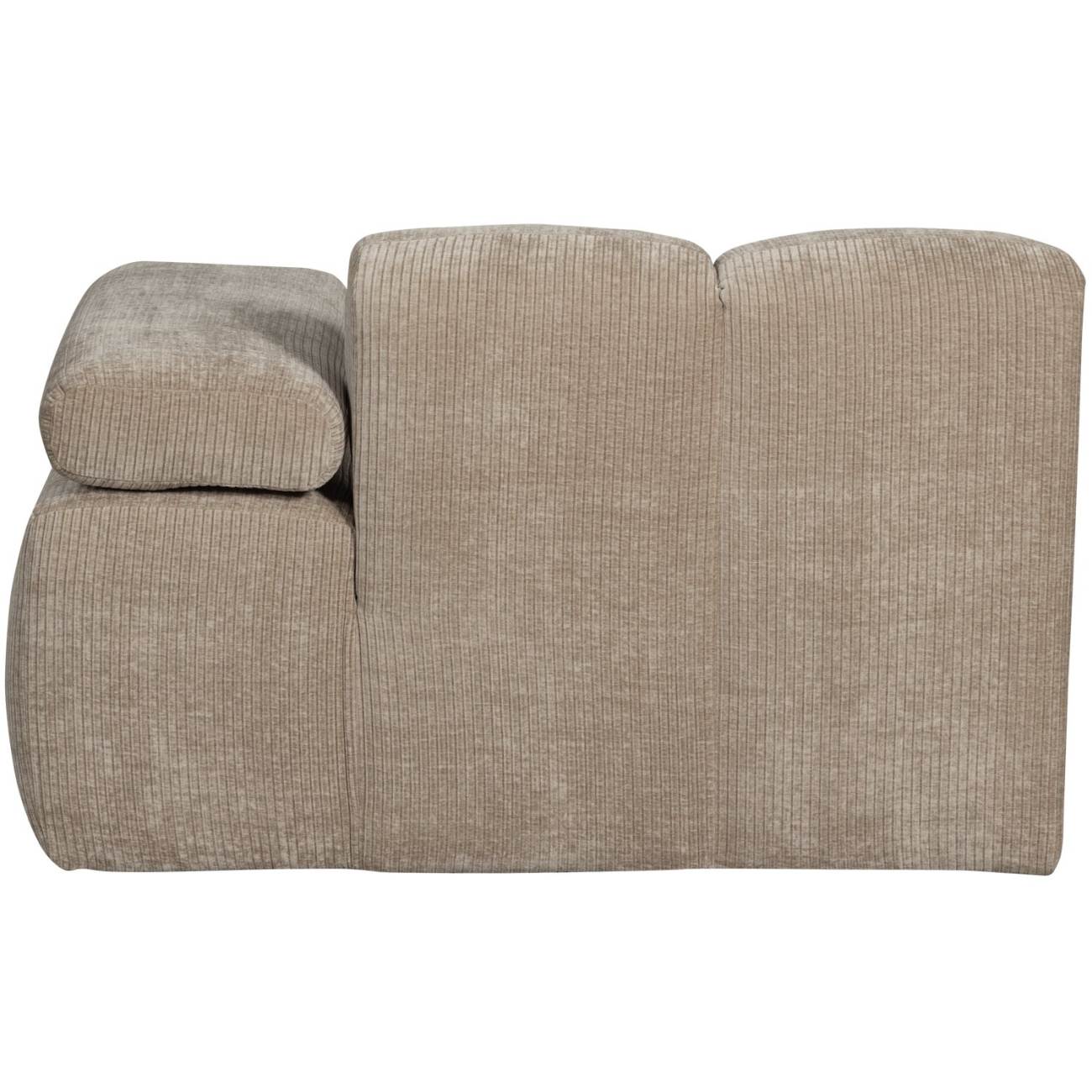 Modulsofa Mojo Flachcord Chaiselongue-Rechts, Sand