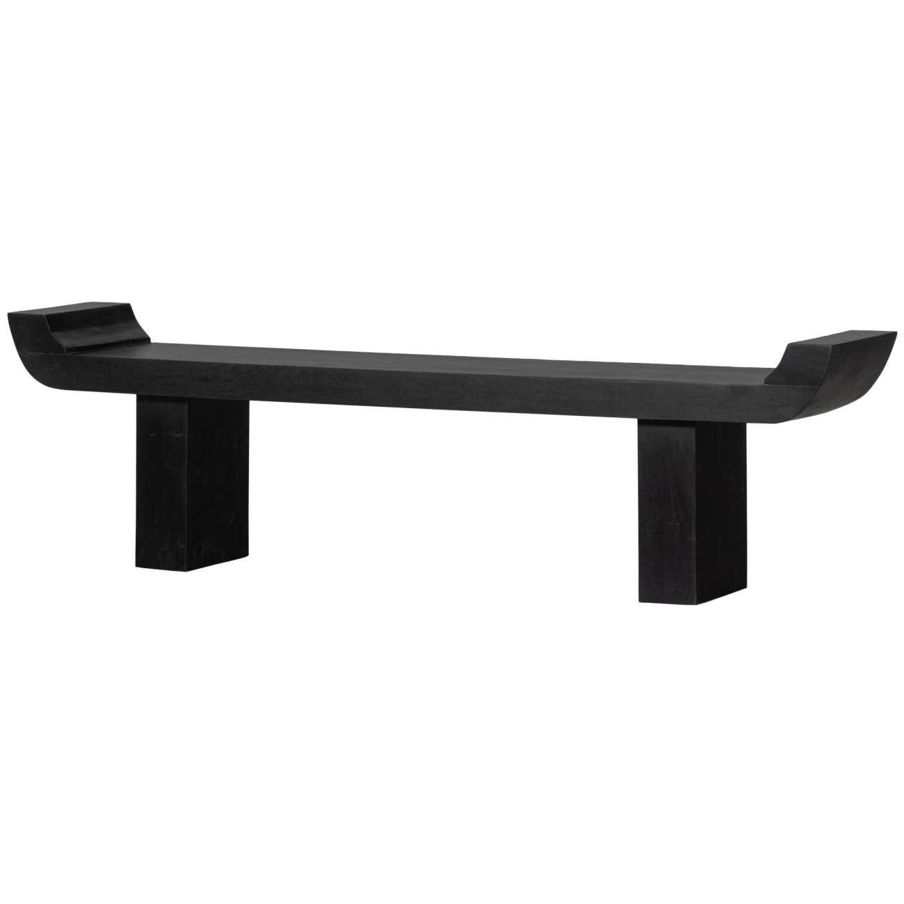 Bank Lox aus Holz 183 cm, Schwarz Bank Lox aus Holz 183 cm, Schwarz