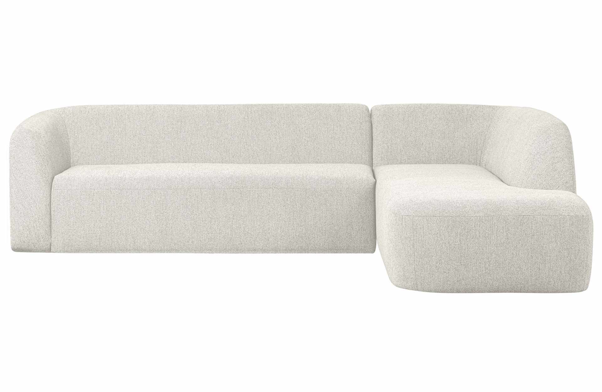 Ecksofa Sloping, Rechts, Weiß