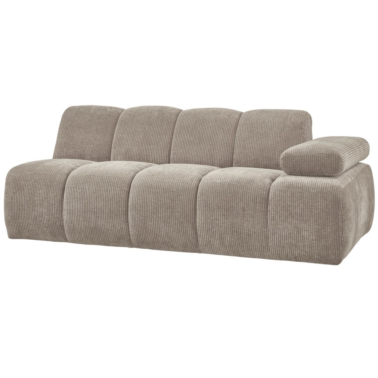 Modulsofa Mojo Flachcord 2er Arm-Rechts, Sand