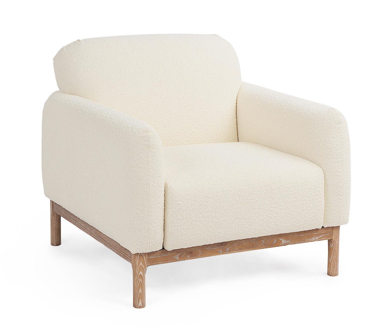 Sessel Detroit aus Bouclè-Stoff, Creme Sessel Detroit aus Bouclè-Stoff, Creme