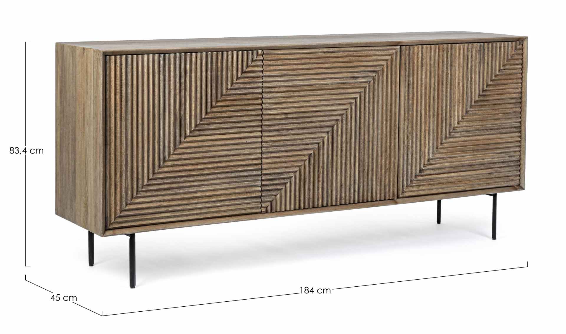 Sideboard Darsey aus Mangoholz, 184 cm