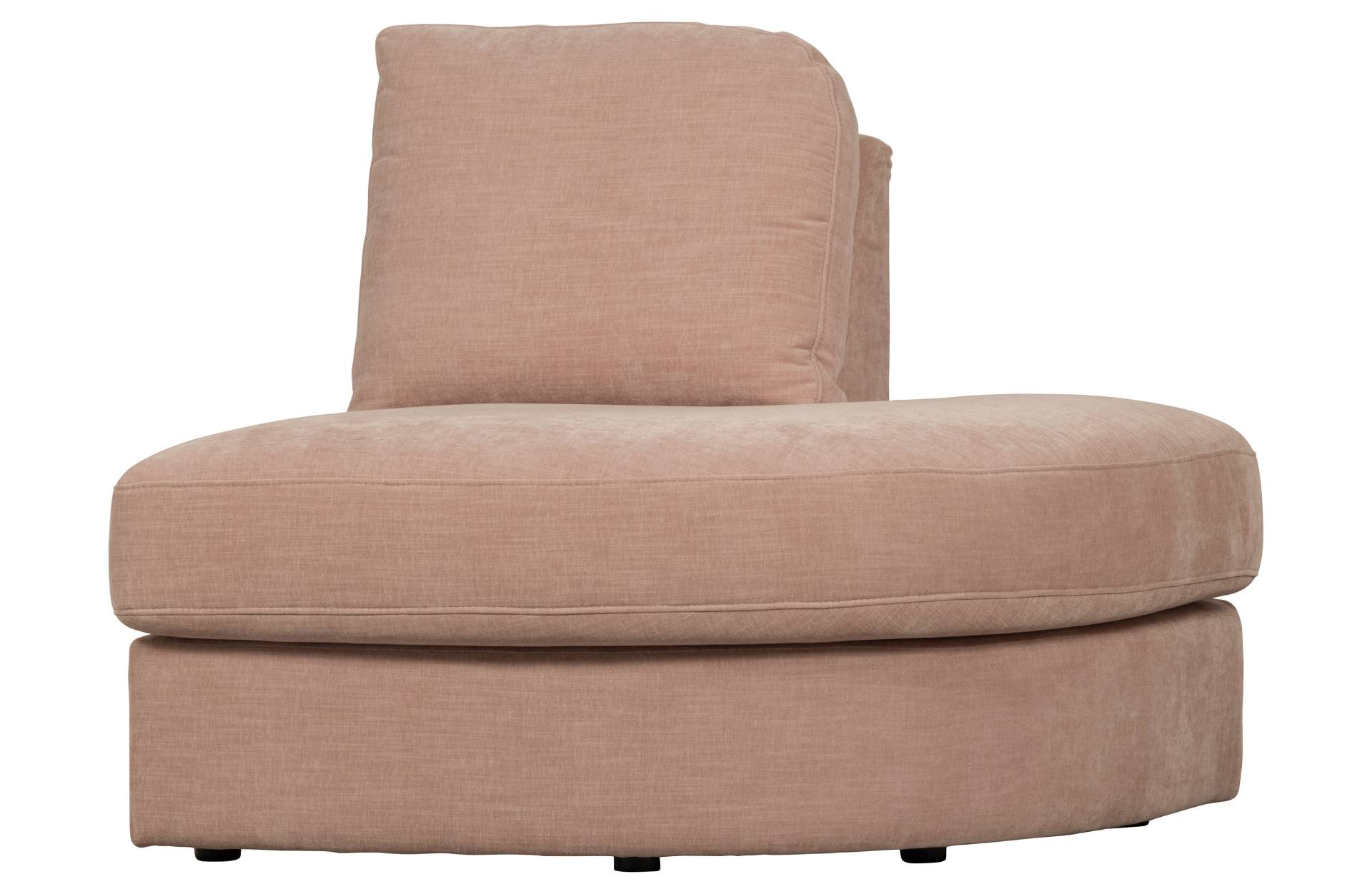 Modulsofa Family 1-Seat Eck-Element Rund Rechts, Rosa