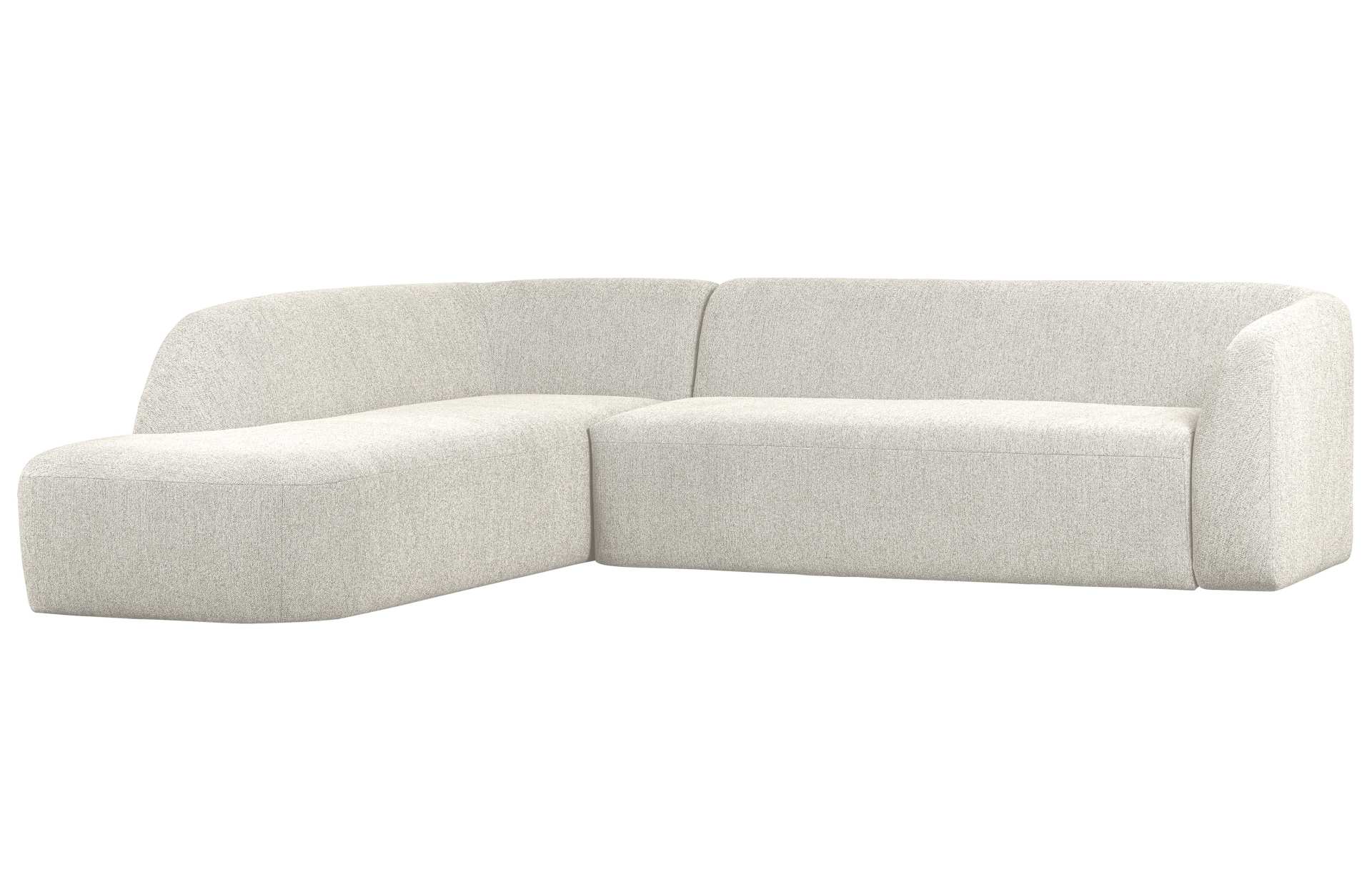 Ecksofa Sloping, Links, Weiß