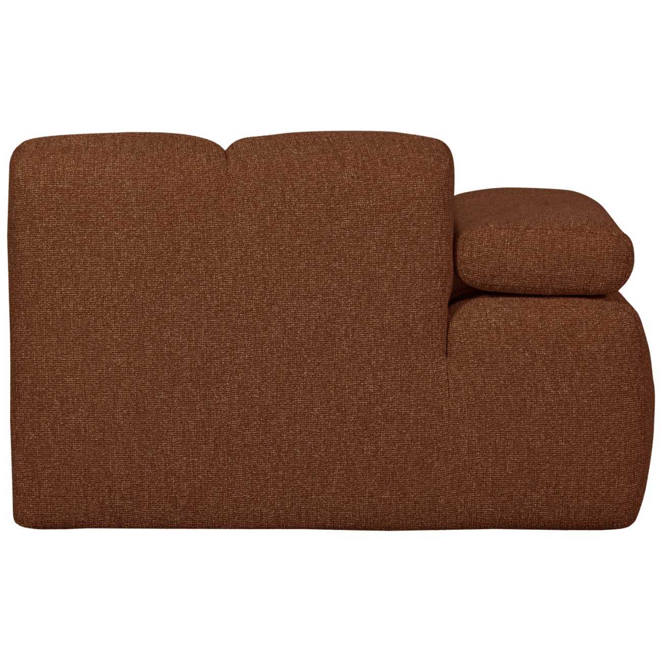 Modulsofa Mojo Boucle 1er Arm-Links, Rostbraun