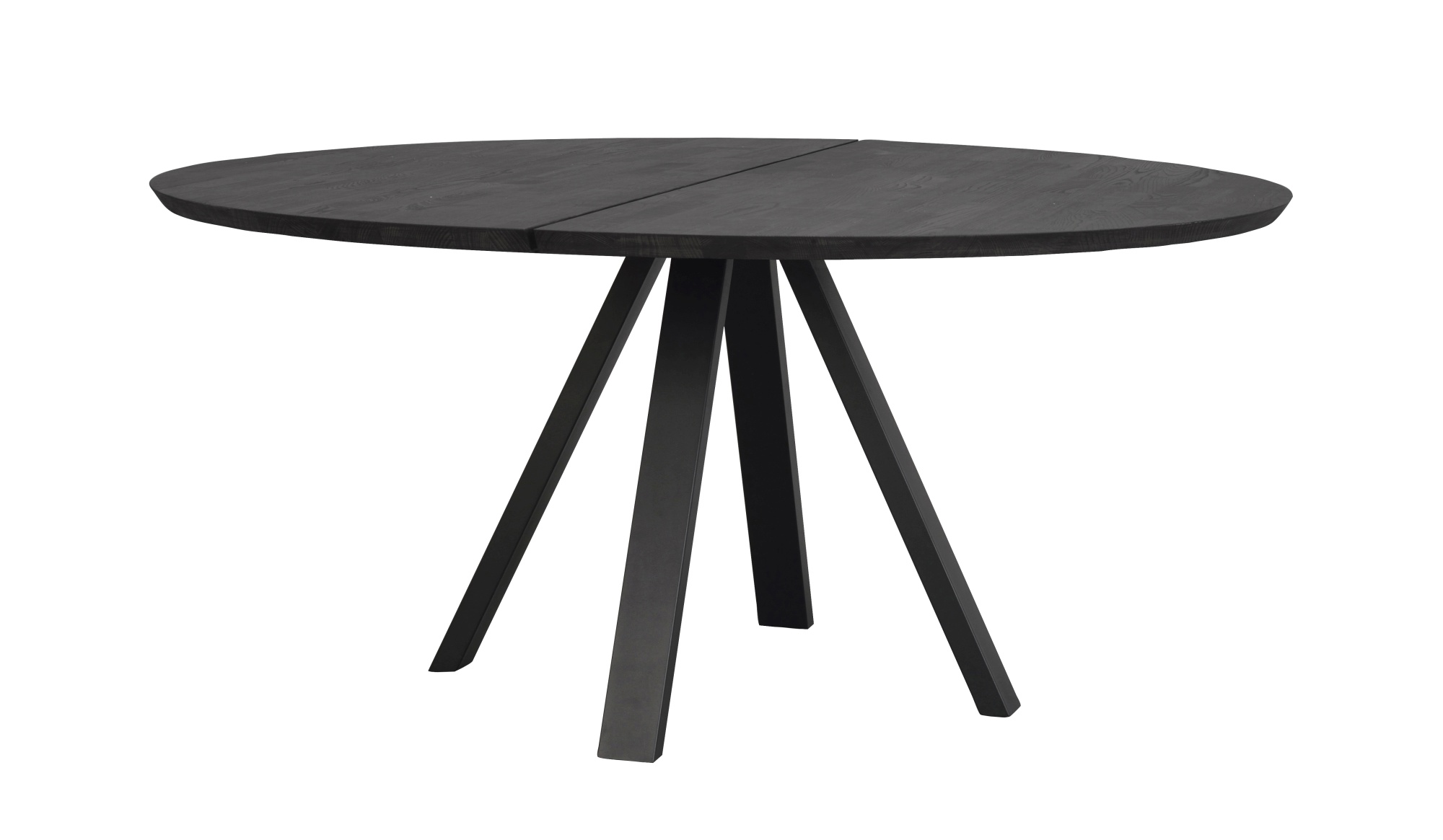 Esstisch Carradale Rund 150cm, Spider-Gestell, Eiche Schwarz