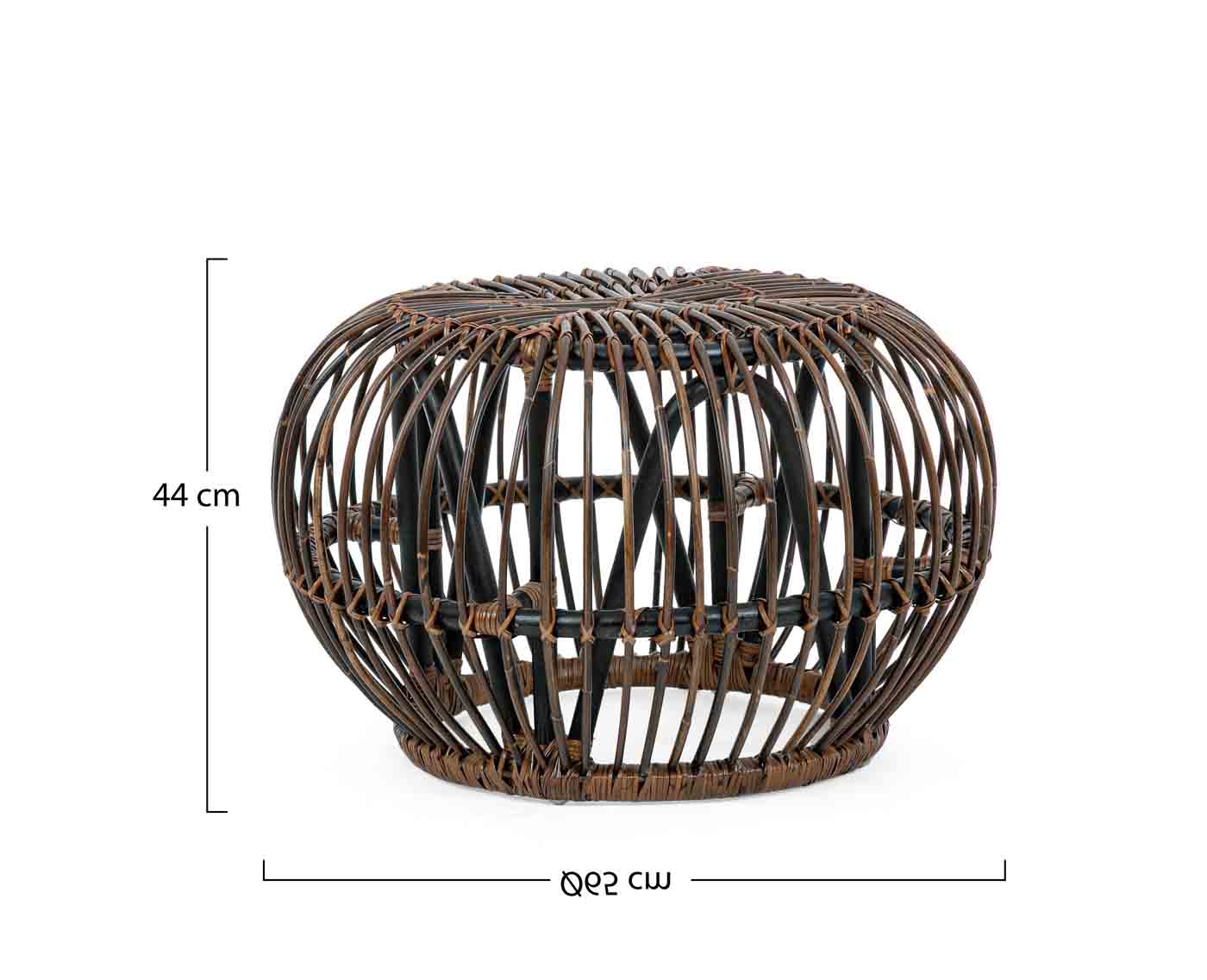 Couchtisch Doradal aus Rattan, Braun