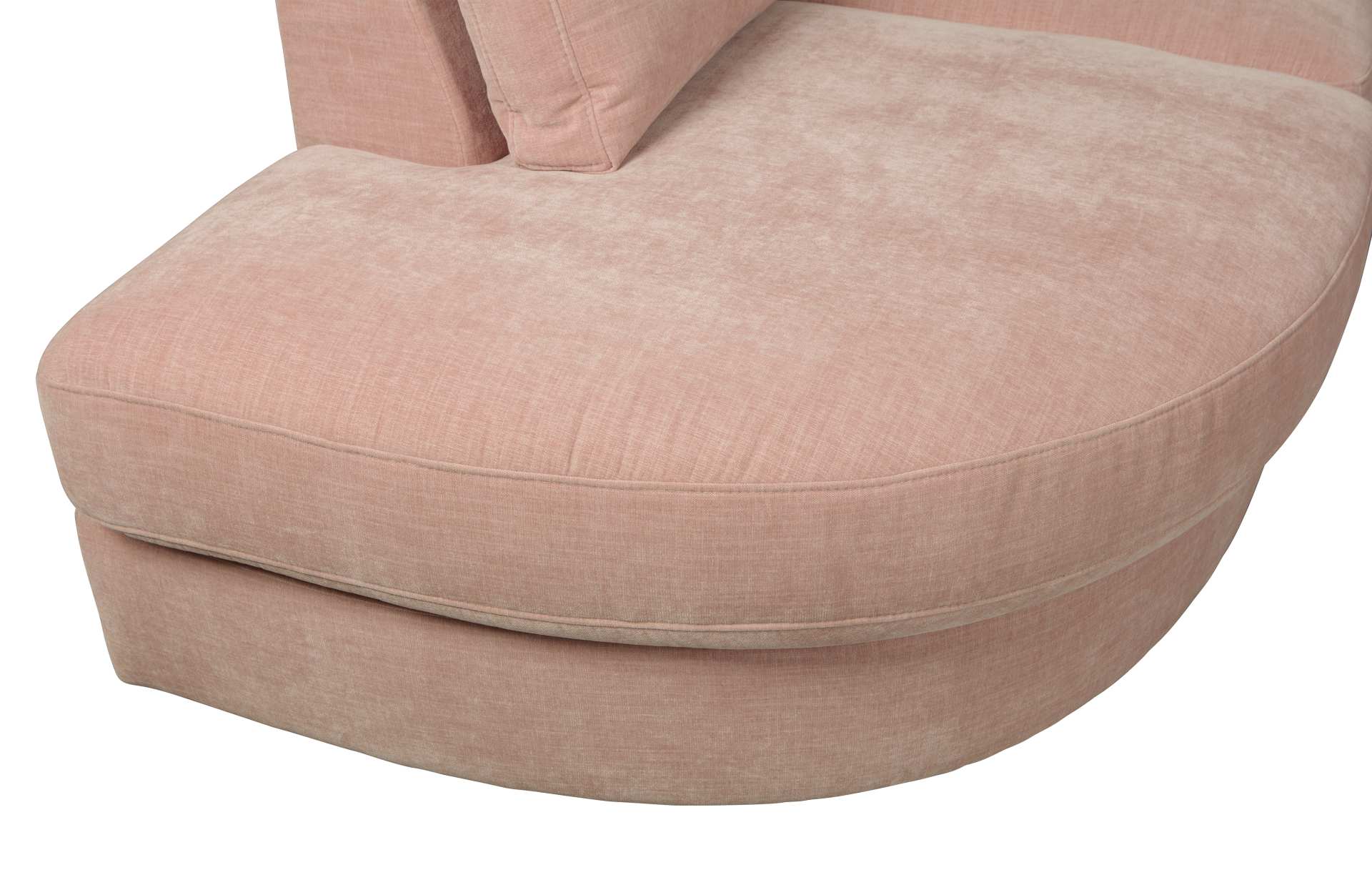 Modulsofa Family 1-Seat Eck-Element Rund Links, Rosa