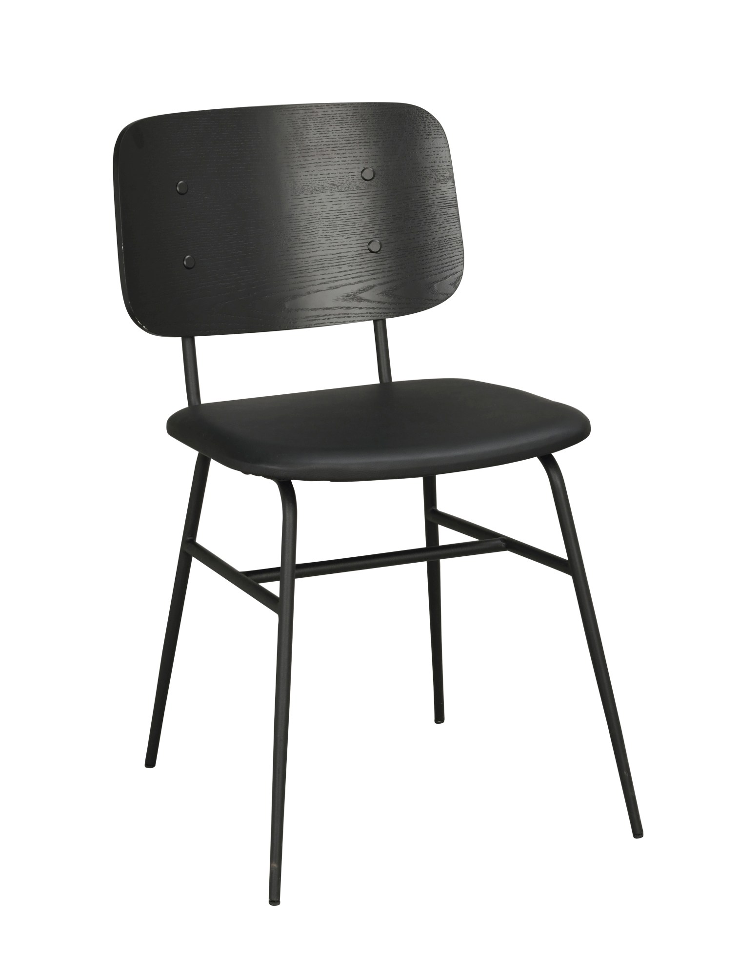 Stuhl Brent 2er Set, Esche Schwarz