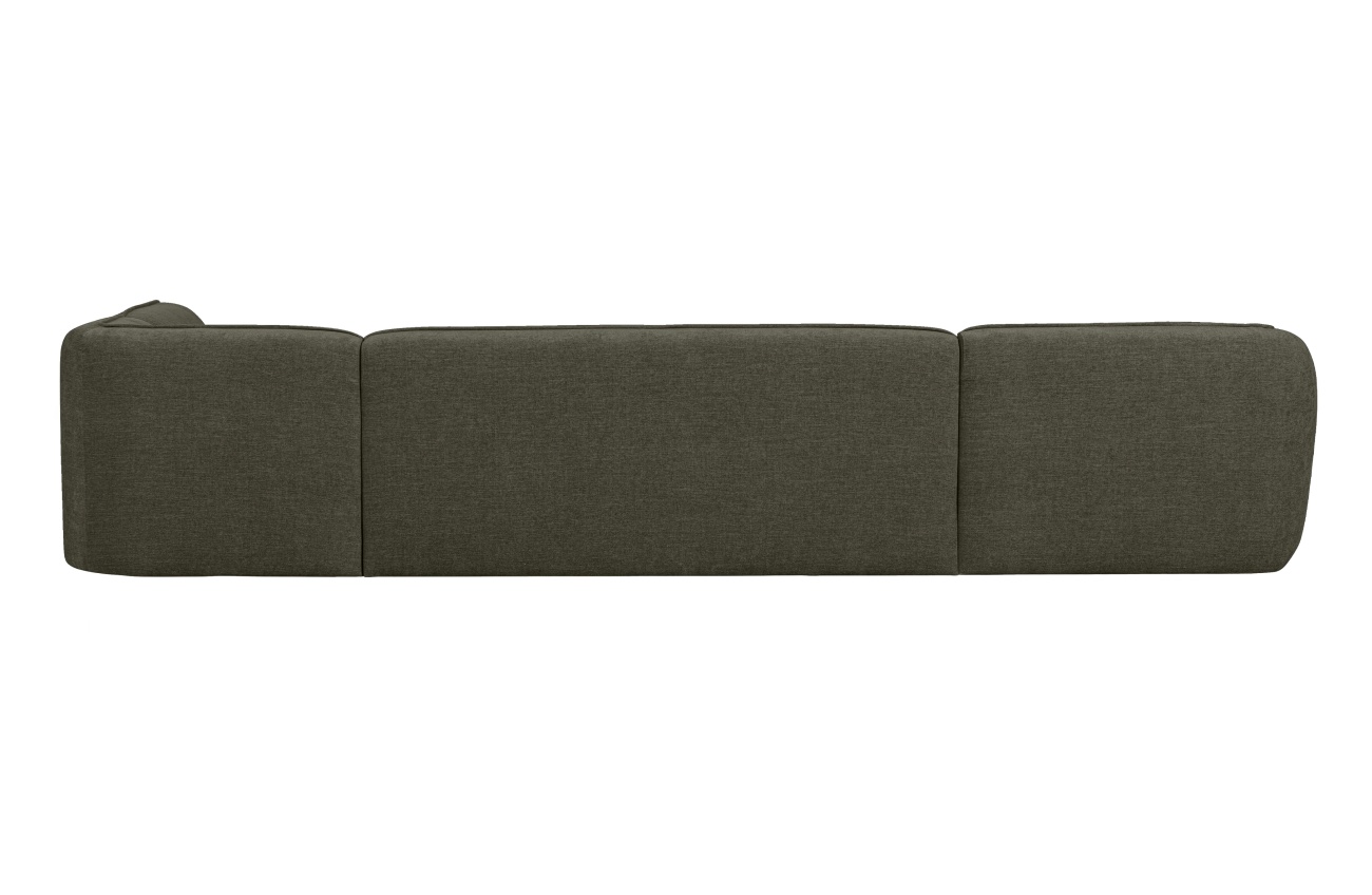 Sofa Polly U-Form aus Webstoff Rechts, Grün