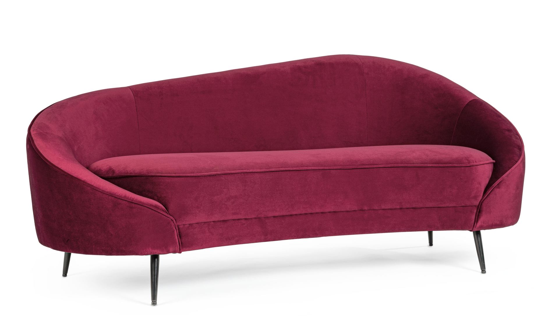 2-Sitzer Sofa Seraphin in Samt-Optik, Rot