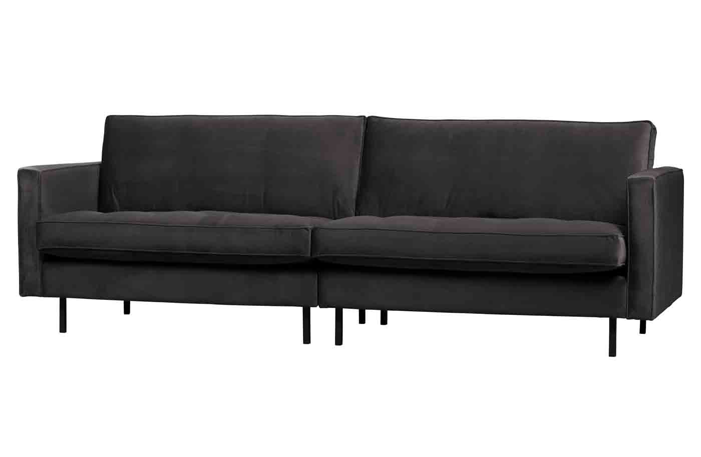 Sofa Rodeo Classic 3 Sitzer Samt, Anthrazit