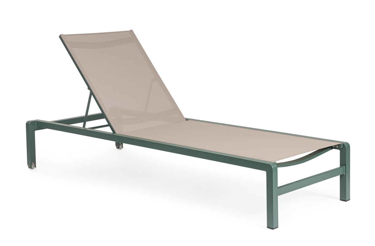 Gartenliege Konnor, Aluminium Textilene, Balsam