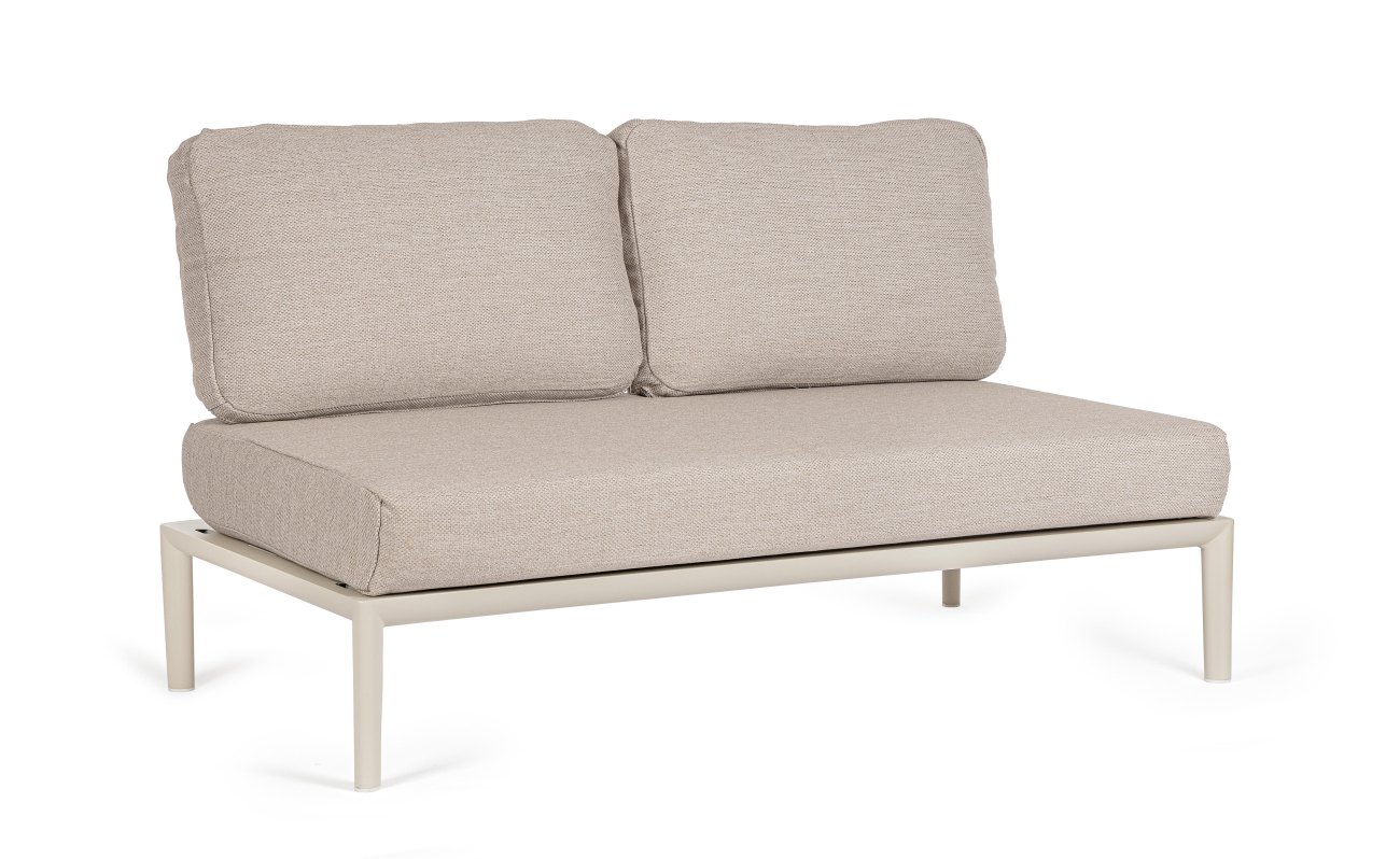 Gartenmodulsofa Gerald aus Aluminium Einzel-Element, Pelikan