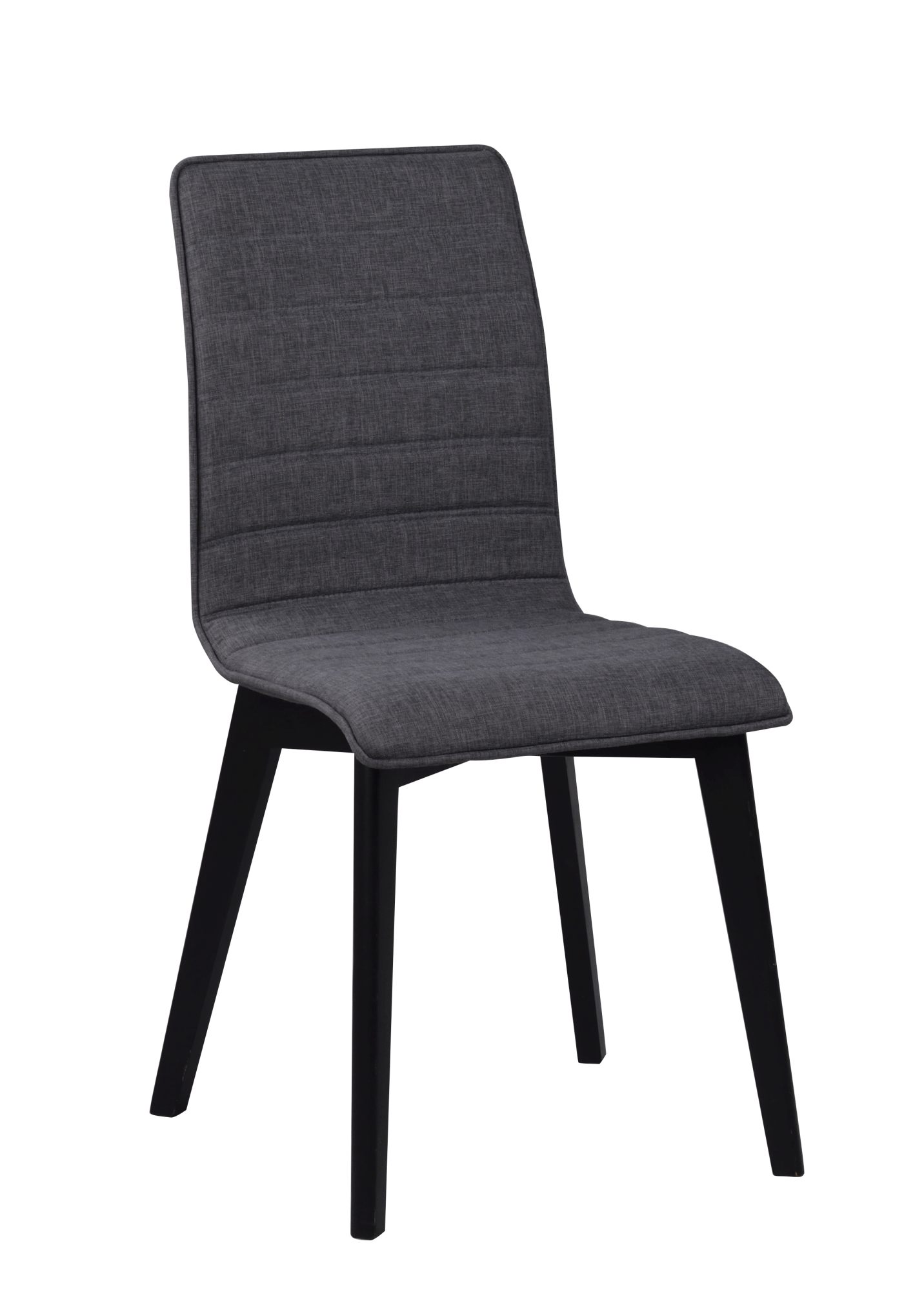 Stuhl Gracy 2er Set, Dunkelgrau / Schwarz