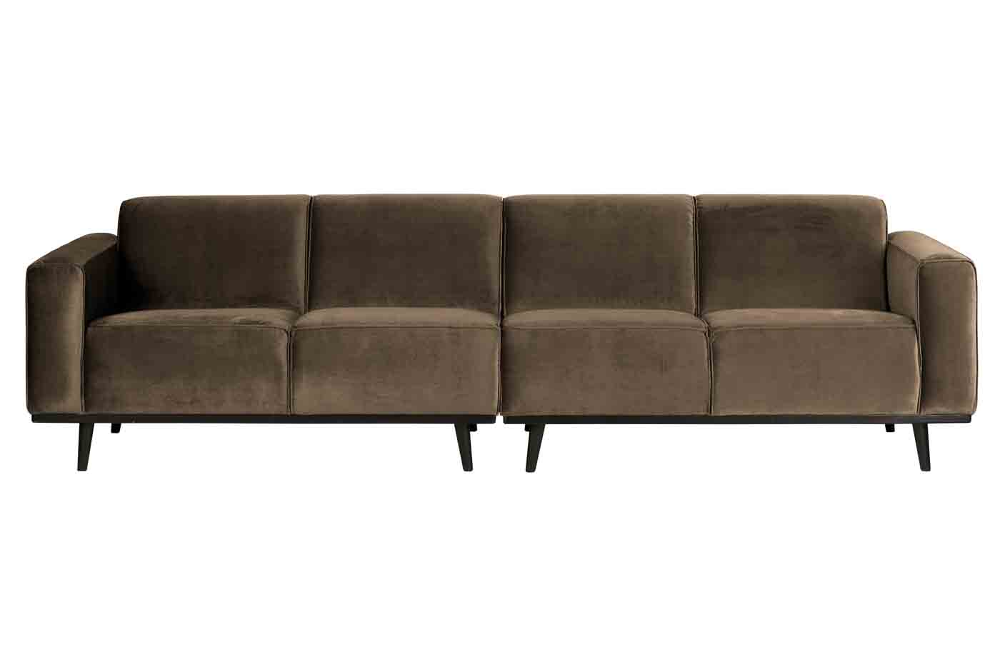 Bigsofa Statement Samt, 280cm Taupe