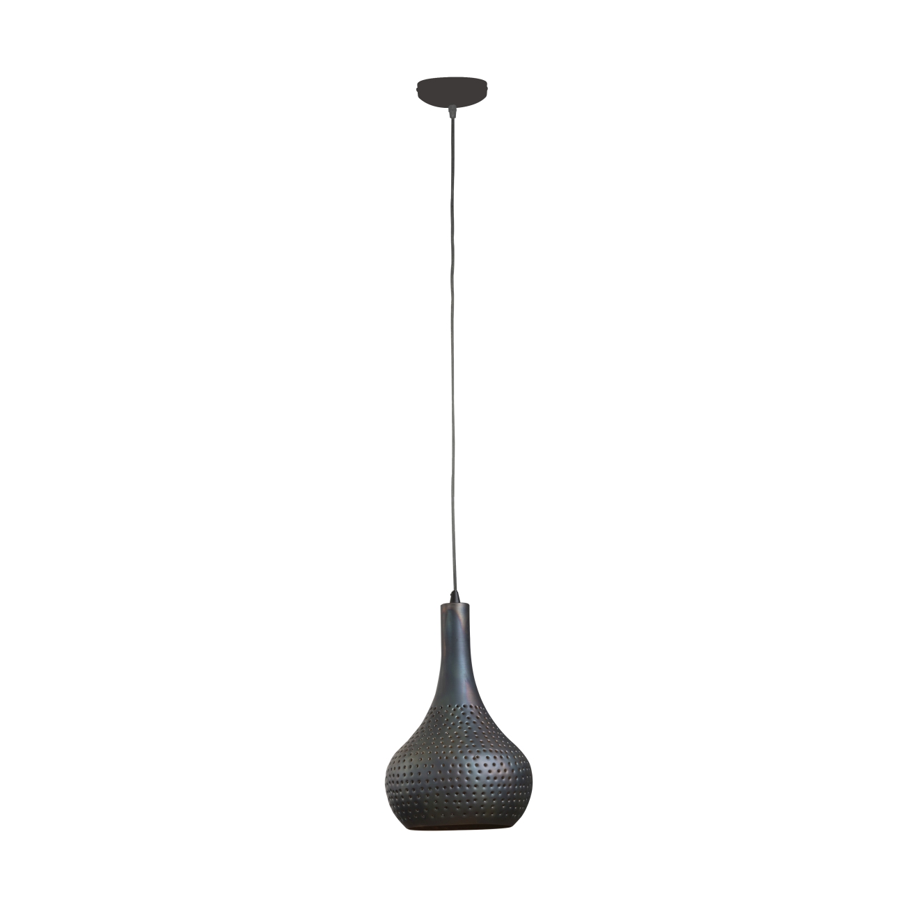 Hängeleuchte Metoli mit LED - Metall Schwarzbraun, Tropfen, Ø 25 cm