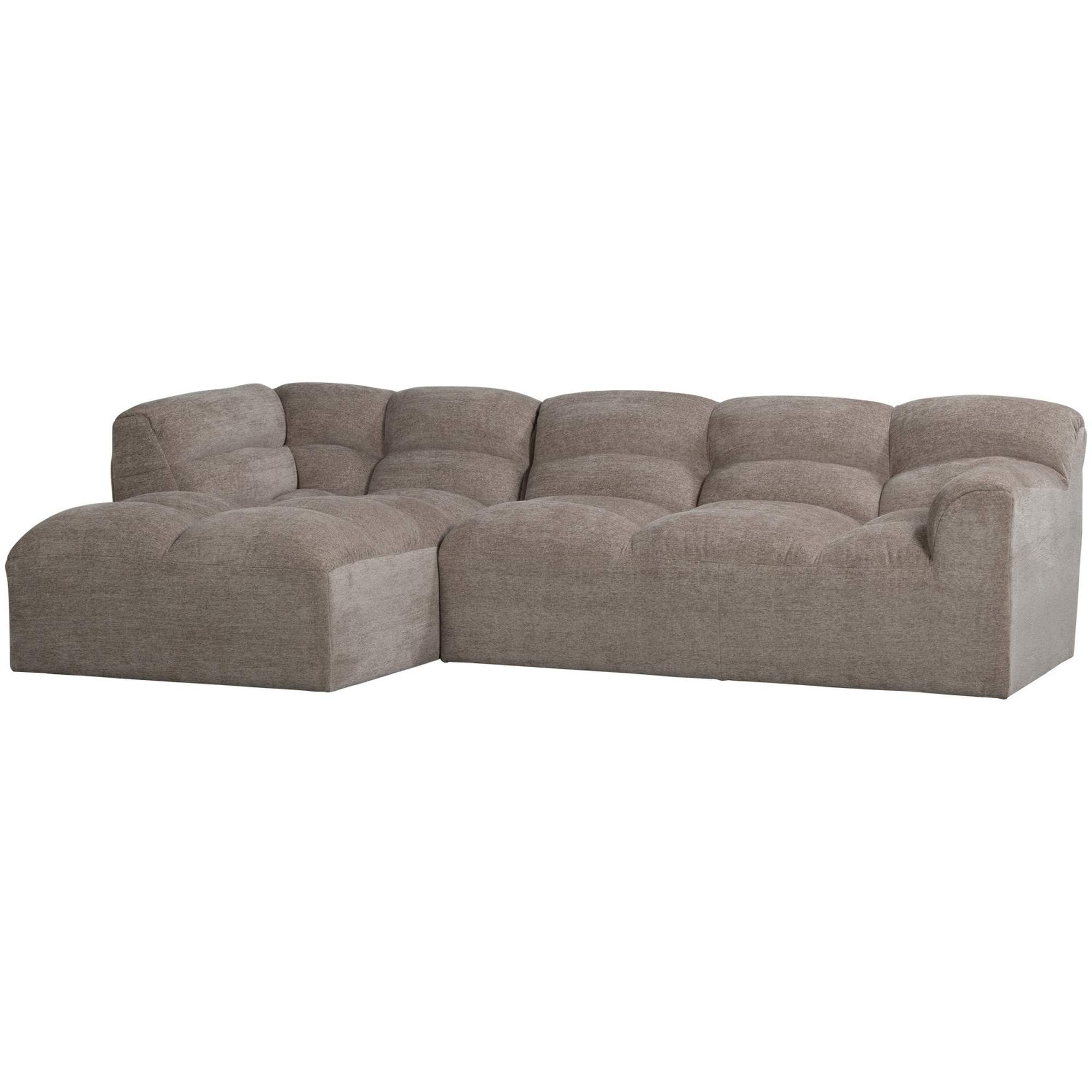 Ecksofa Tibas Links - Webstoff, Sand