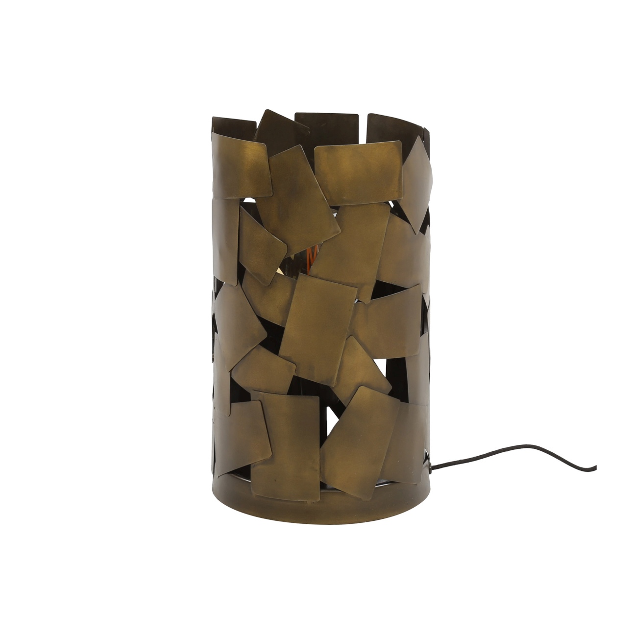 Tischleuchte Motiqora - Metall in Antike Bronze, Ø 23 cm, inkl. LED