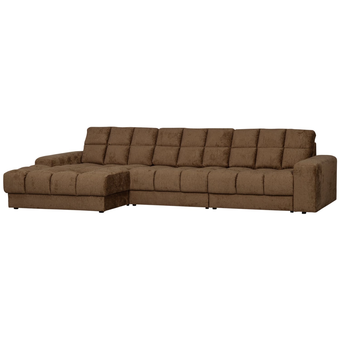 Chaiselongue Date aus Struktursamt Links, Brass