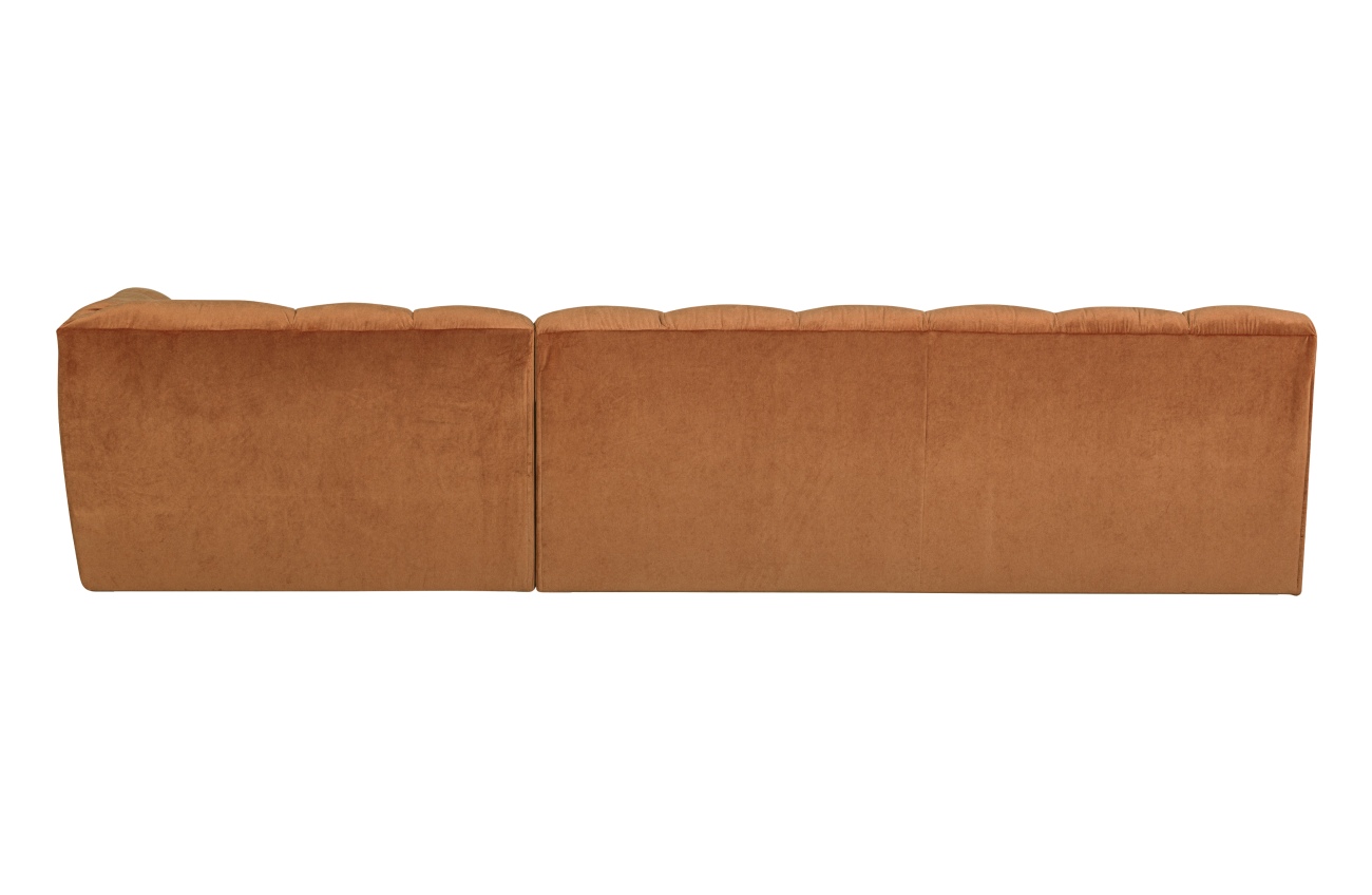 Ecksofa Allure aus Samt Rechts, Terra